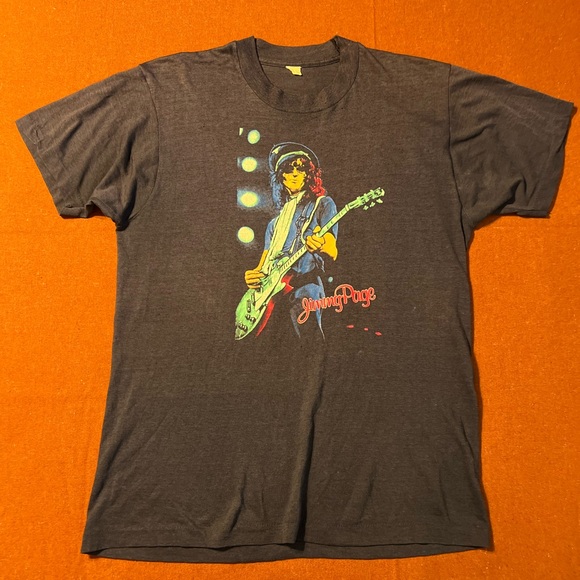 Vintage 80s Jimmy Page The Firm Tour T-Shirt - Picture 4 of 16